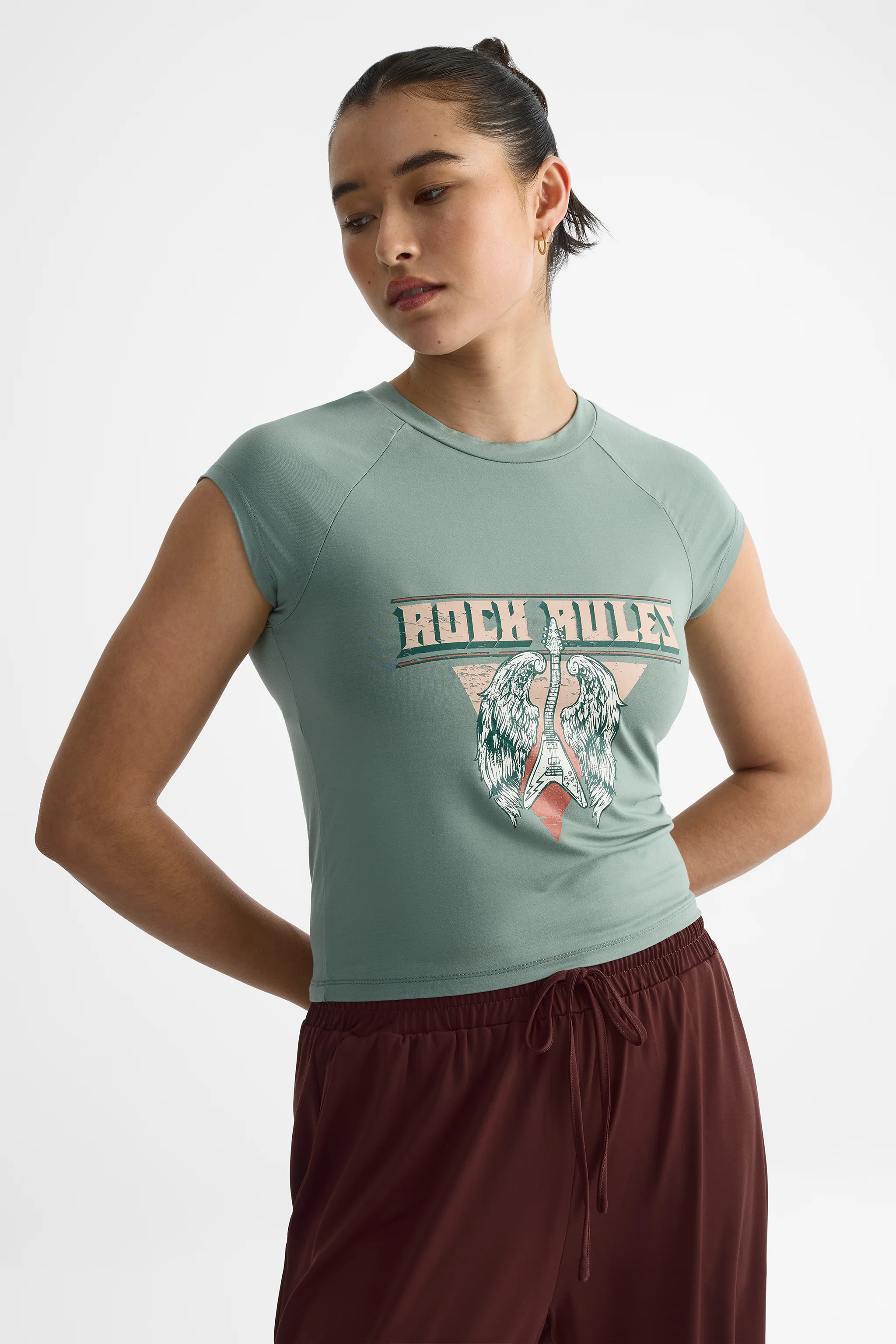 T-shirt raglan imprimé - Femme - Image 7