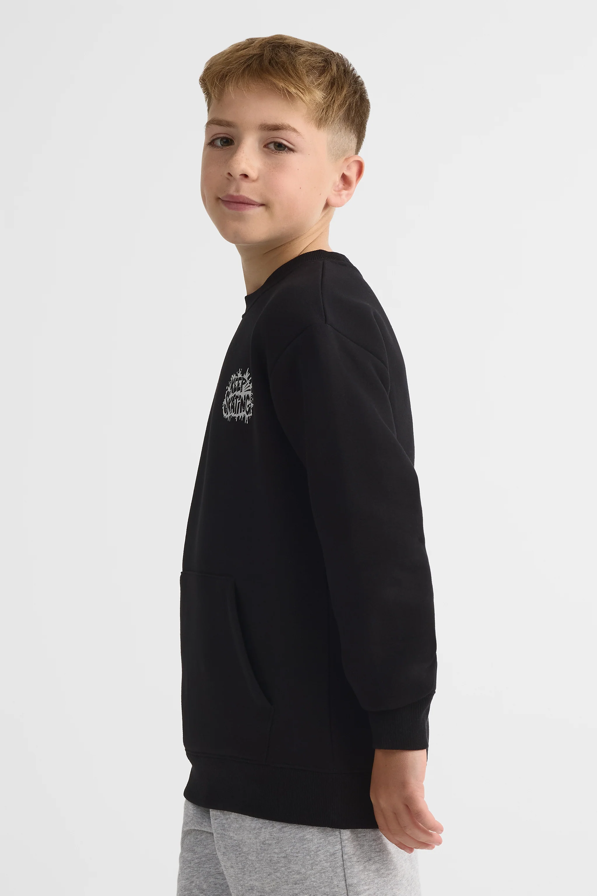 Chandail ouaté col rond imprimé - Ado garçon - Image 3