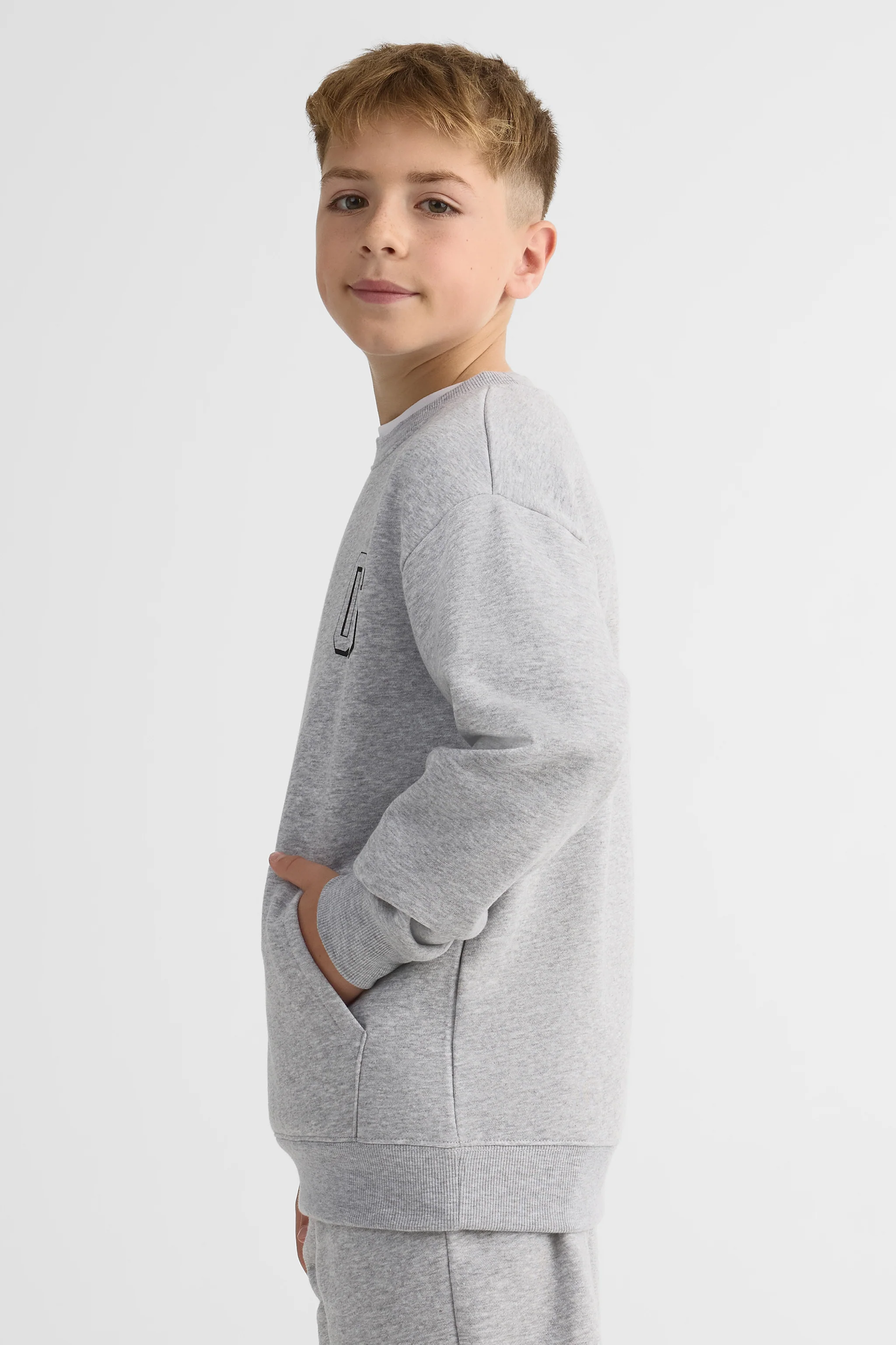 Chandail ouaté col rond imprimé - Ado garçon - Image 7