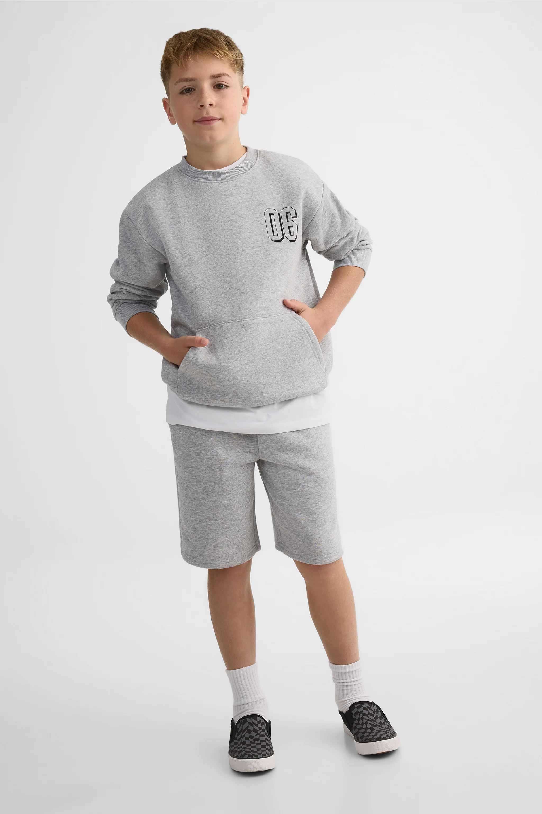 Chandail ouaté col rond imprimé - Ado garçon - Image 8