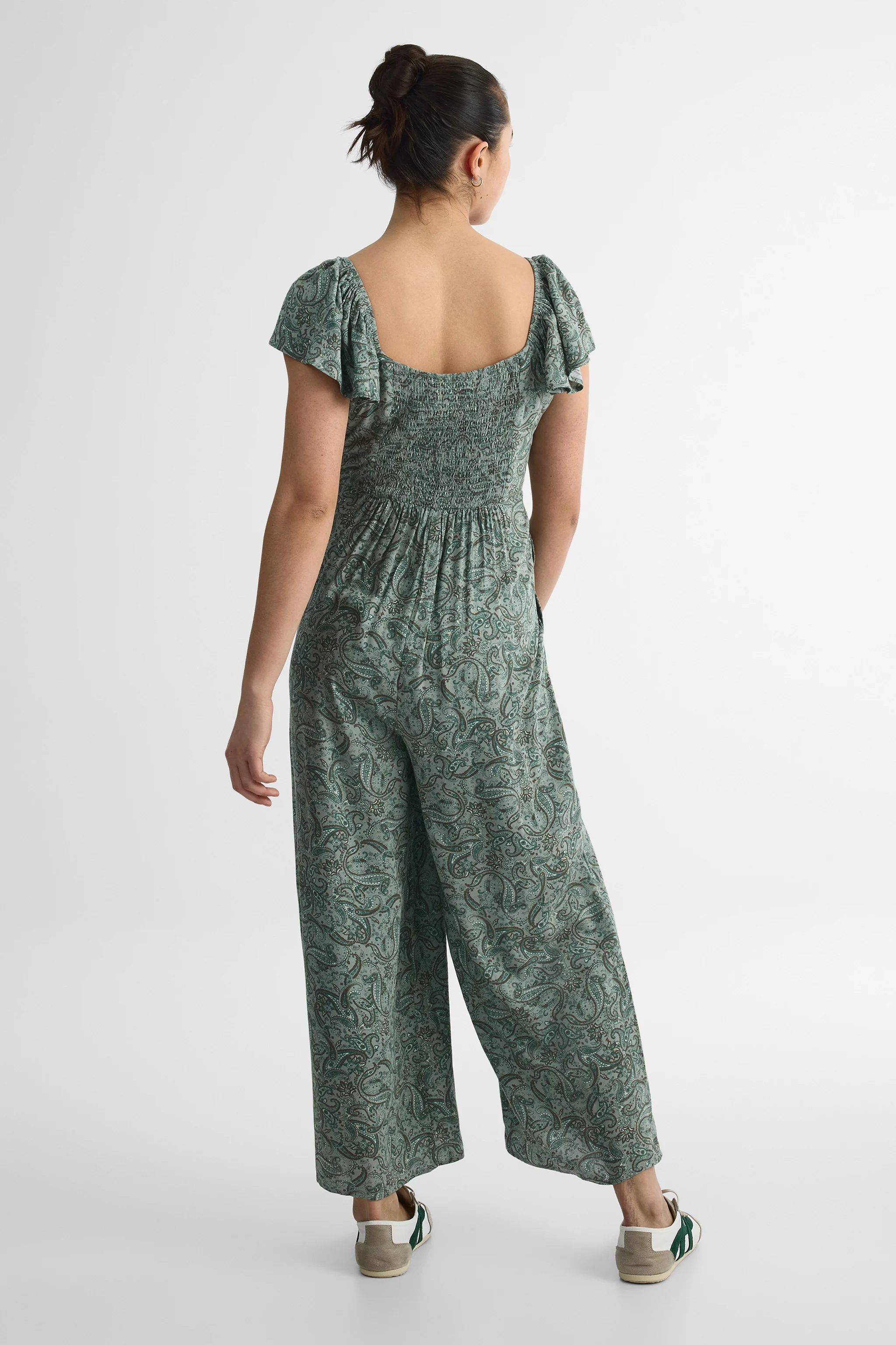 Combinaison jambe large à manches courtes - Femme - Image 5